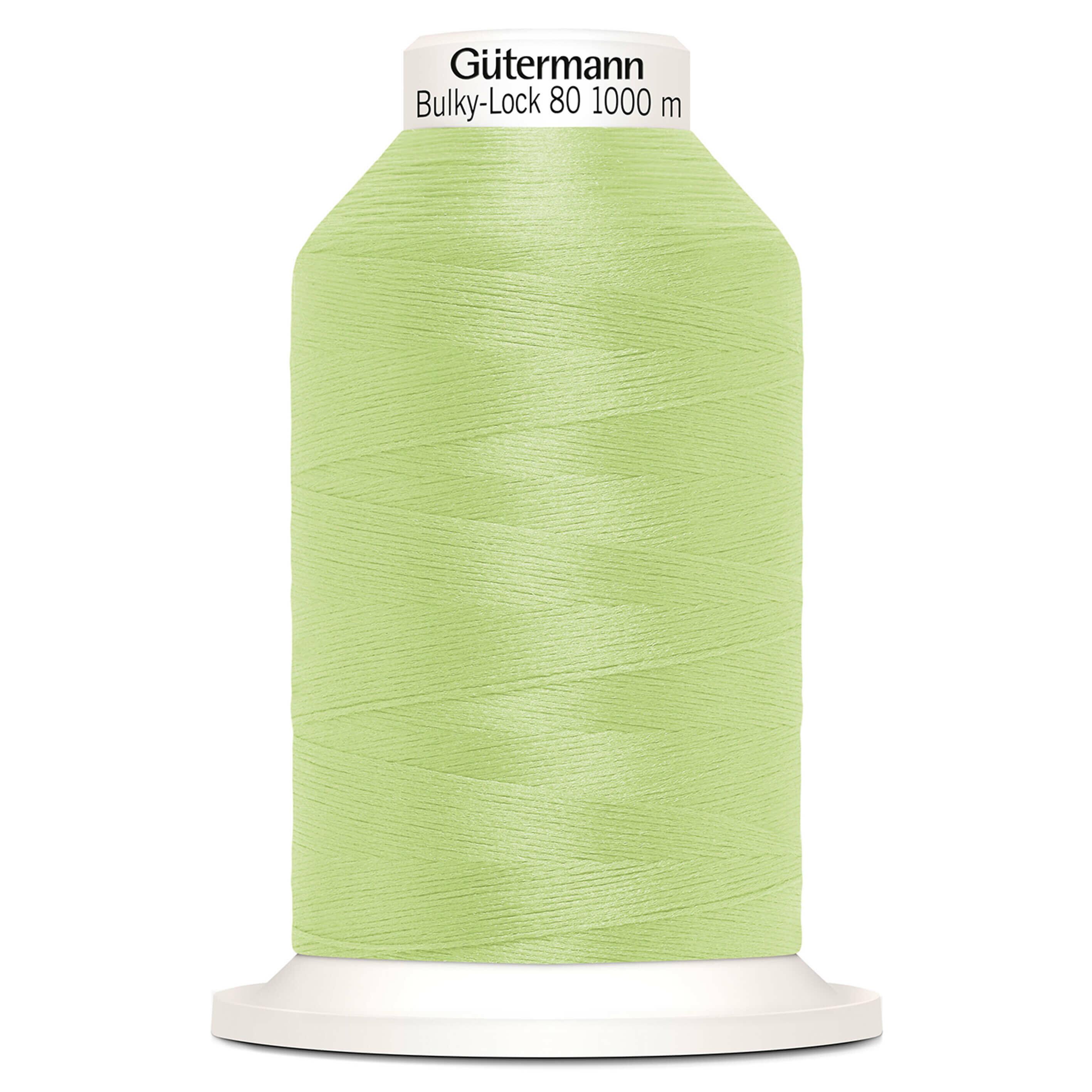 Gutermann Bulky Lock 80 overlocking thread in colour 152 Soft Green