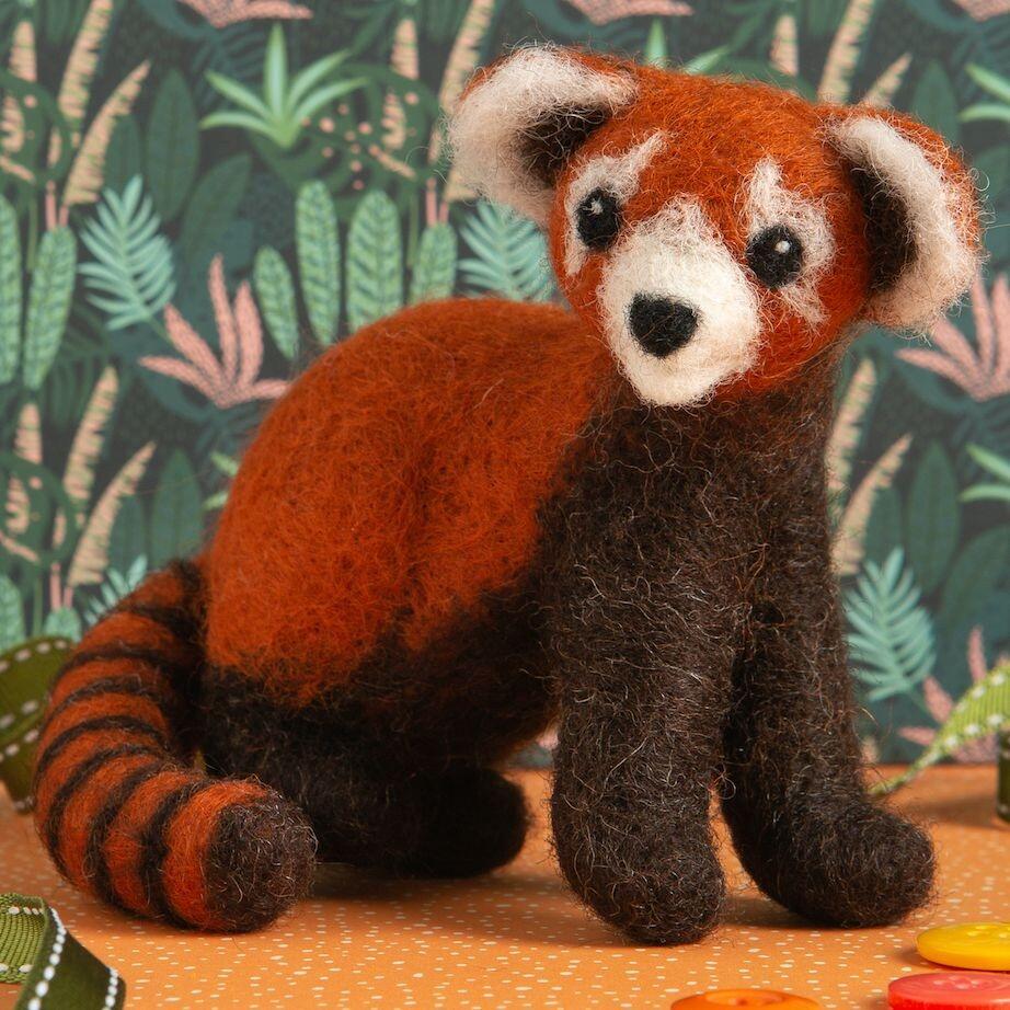 Red Panda Needle Felting Kit by Hawthorn Handmade