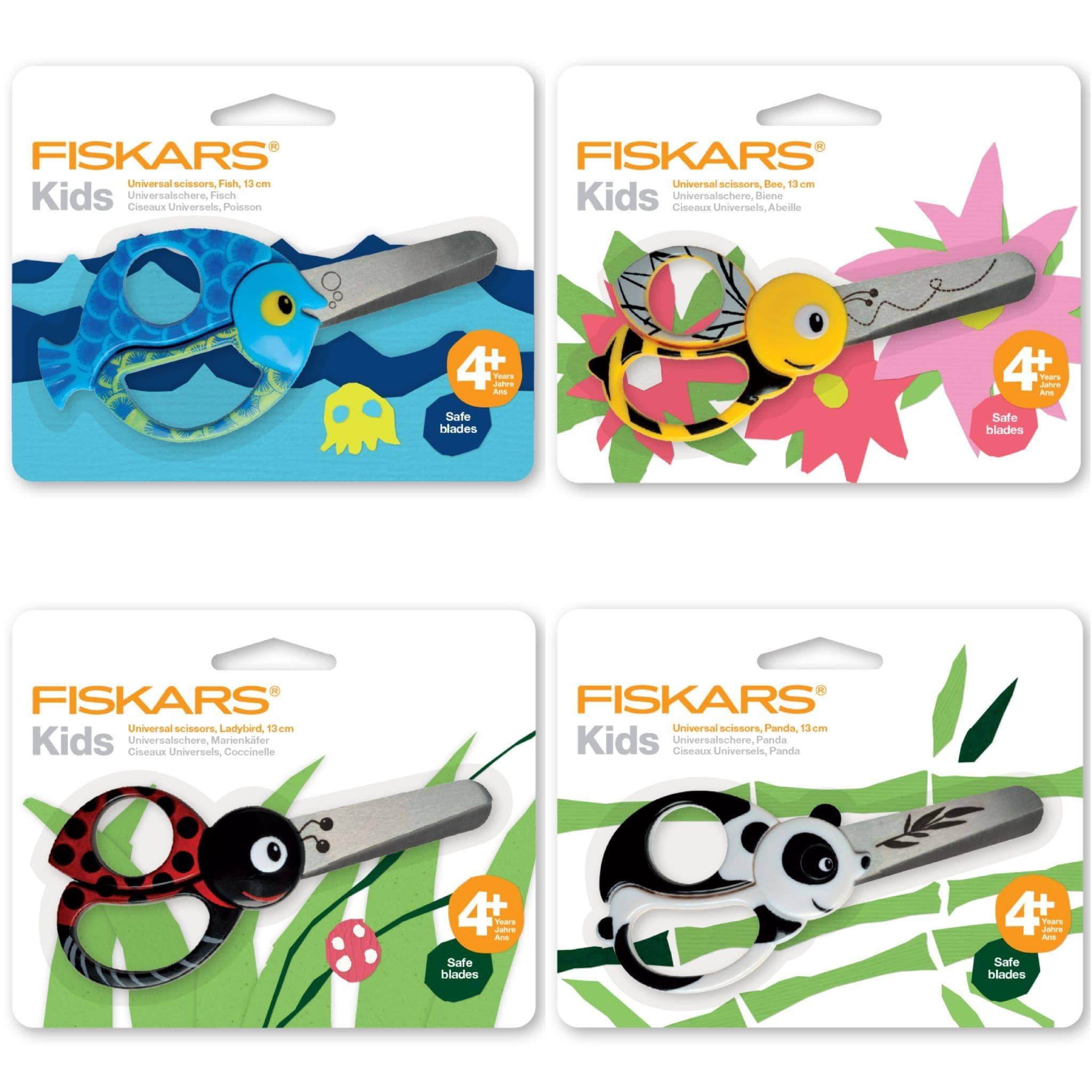 Kids Scissors 13cm Animal Scissors by FISKARS Blunt Tips and Thick Edge 