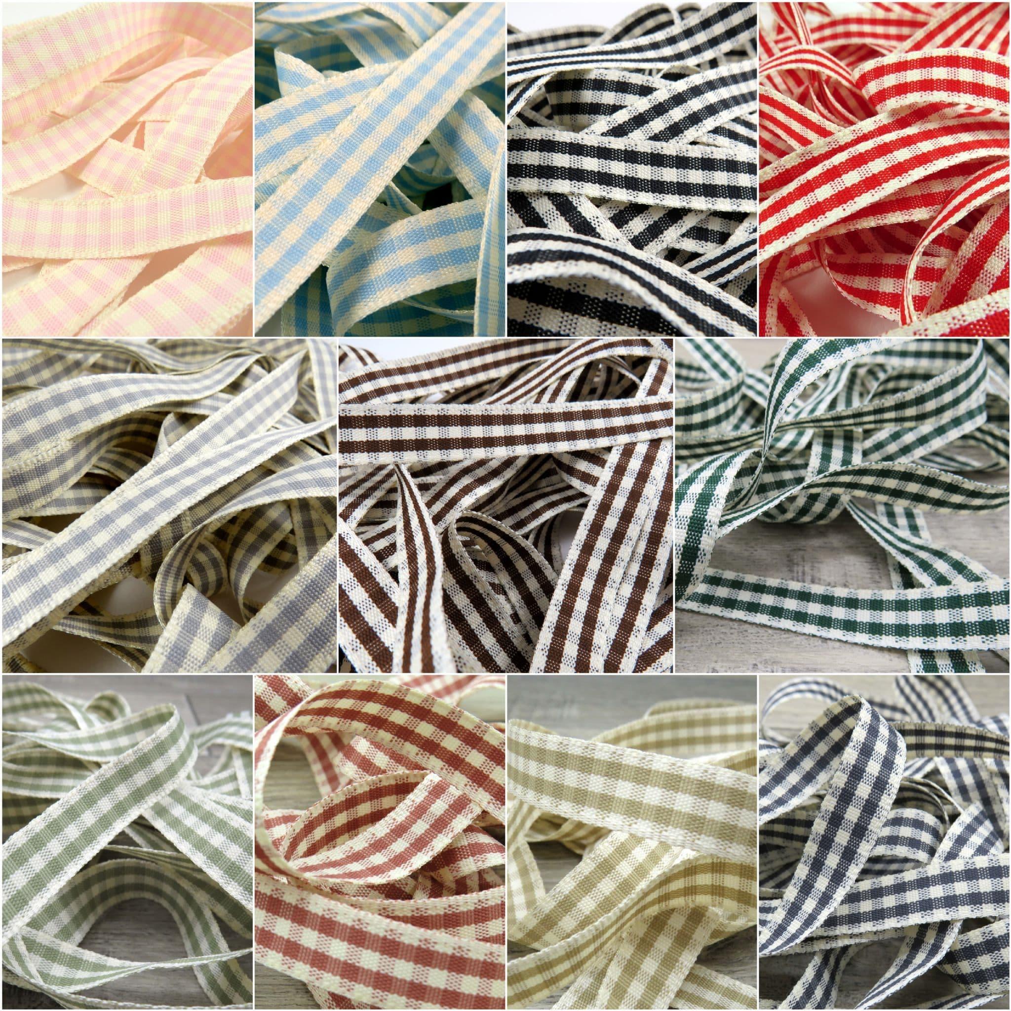 Gingham ribbon sale