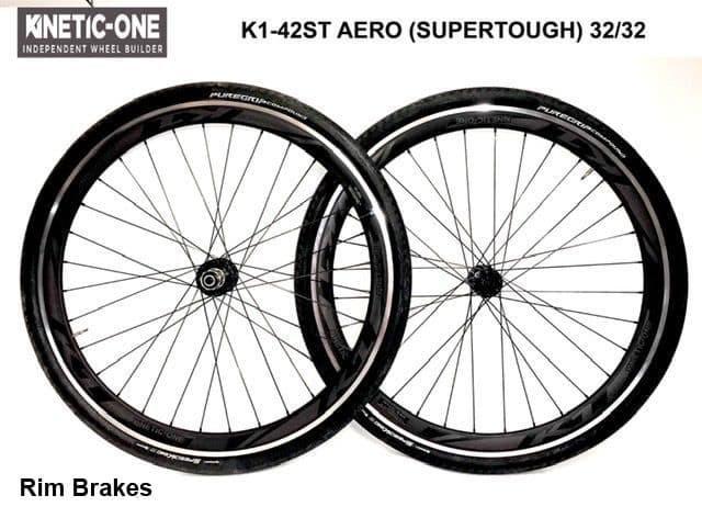 Kinetic One K1 42ST AERO Alloy Wheelset Big and Heavy bike riders