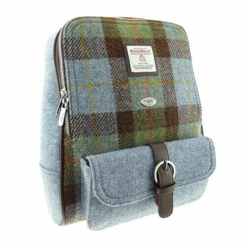 Harris Tweed 'Clyde' Weekend Bag store in Rust Check LB1026- COL 59