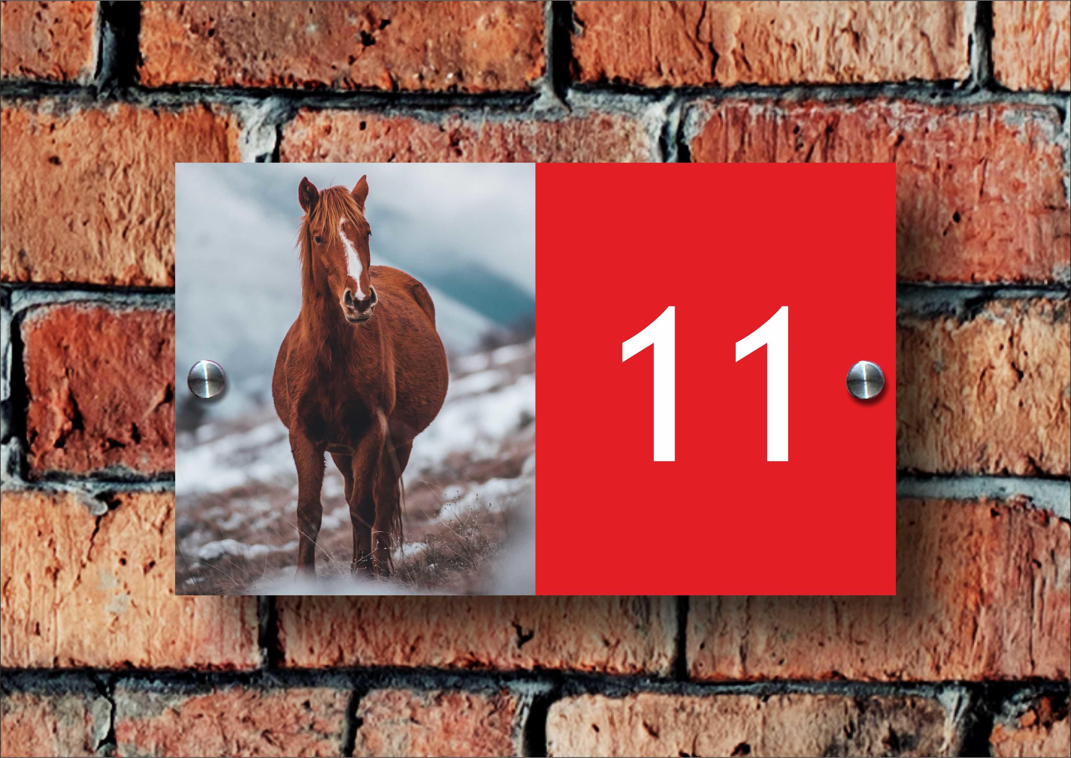 Horse House Sign 200mm x 120mm - Red