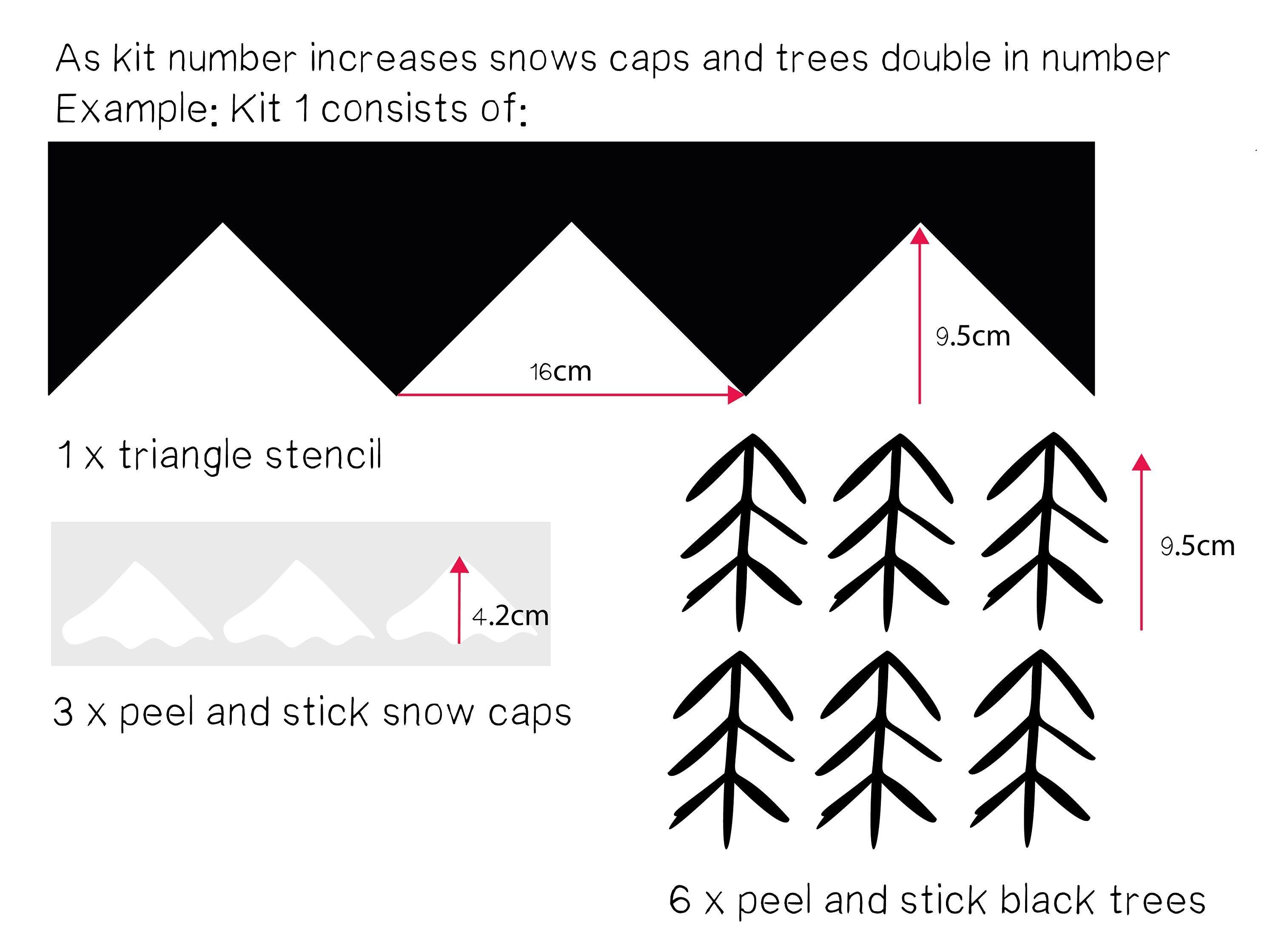Mountain wall stickers