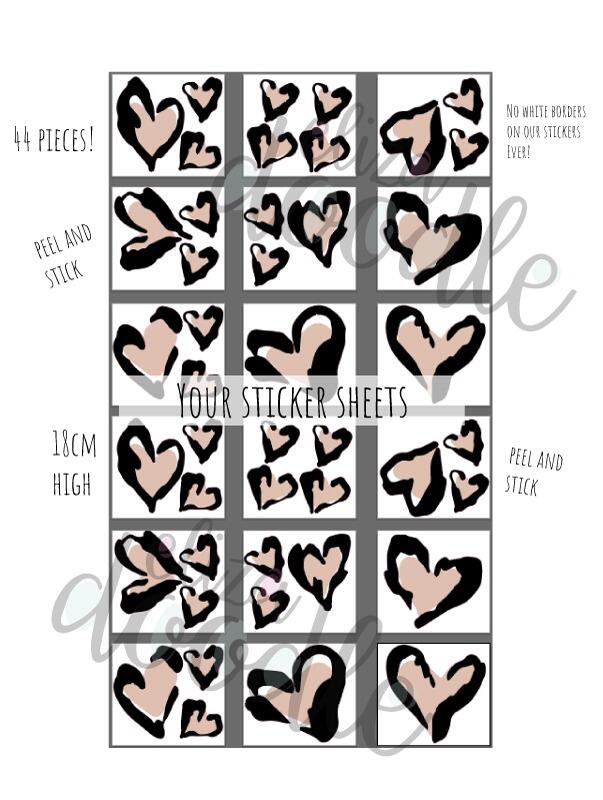 heart wall stickers