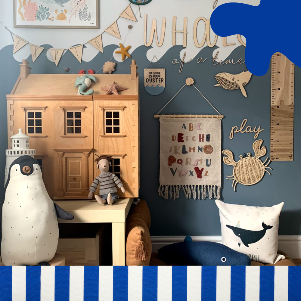 Wave wall stencils, create a wave pattern with wave shaped stick on wall stencils
