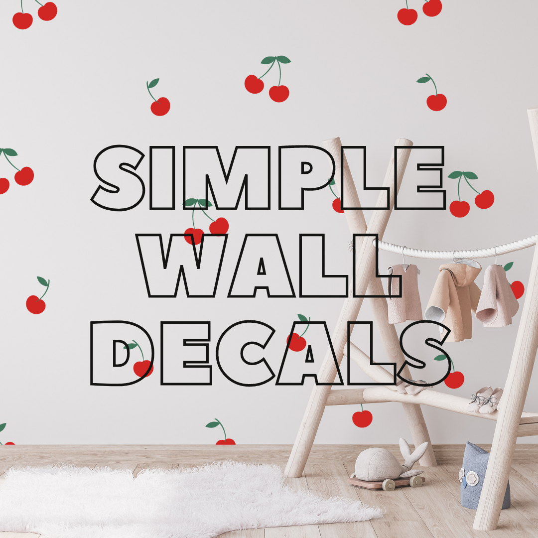 Simple wall decals for kids' bedrooms