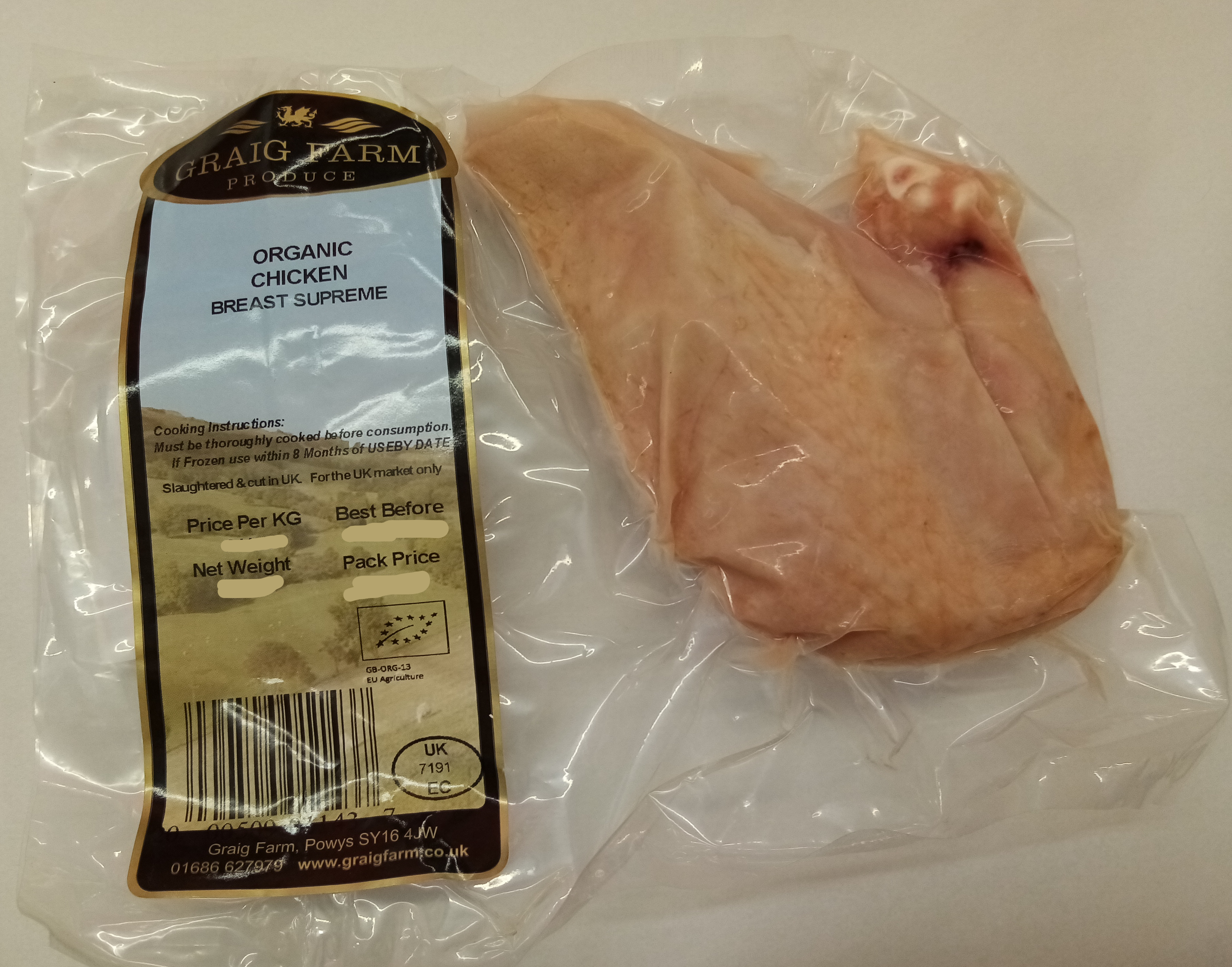 Organic chicken sales delivered