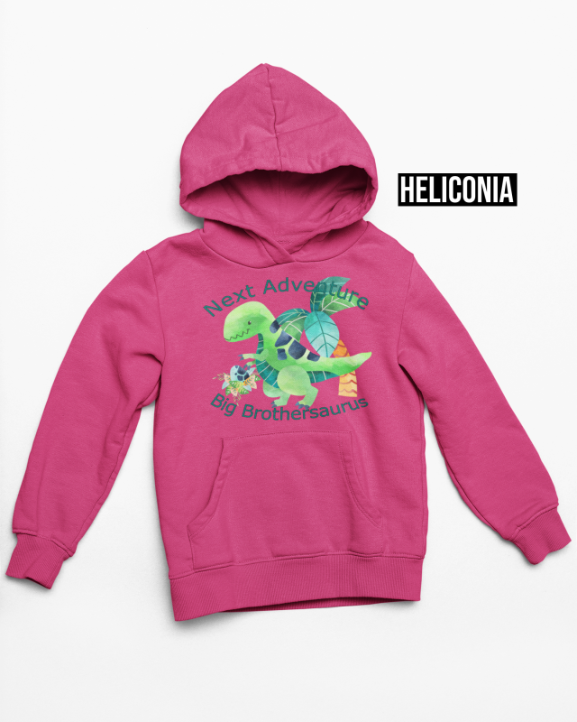 big brothersuarus hoodie heliconia