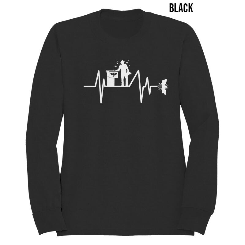 bee heart beat sweater black