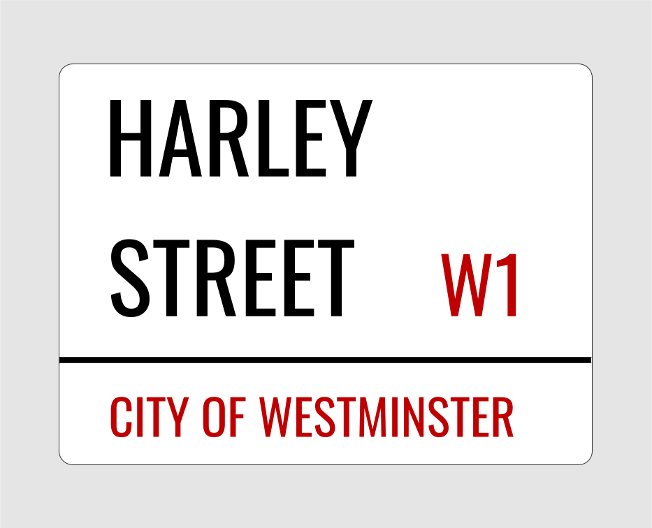 Harley Street Name Sign