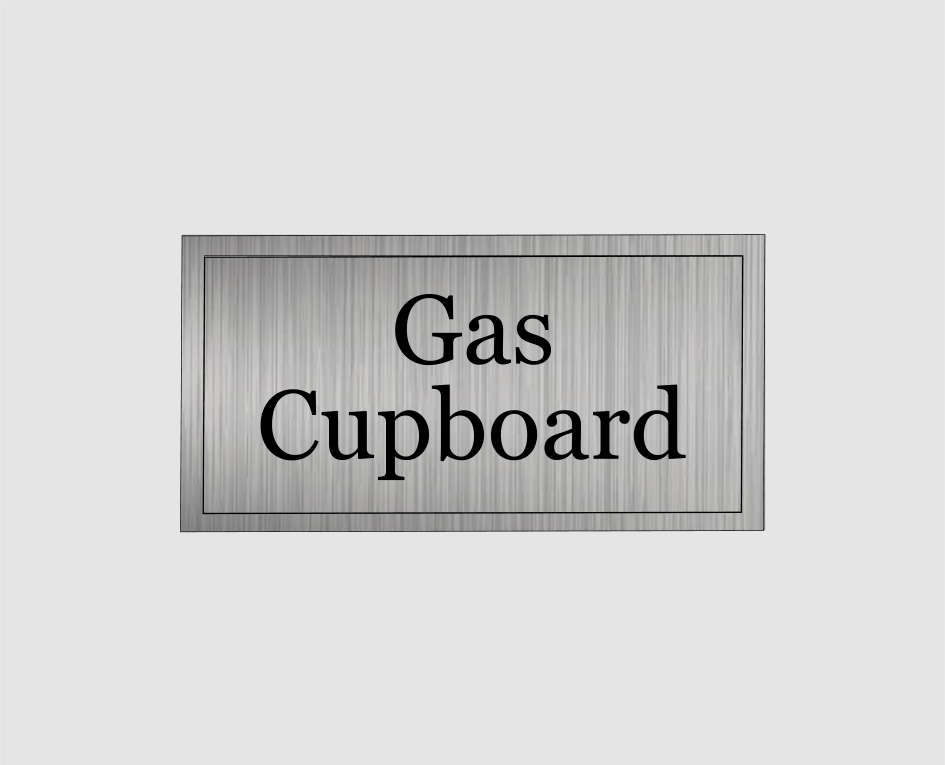 Gas Cupboard Door Signs