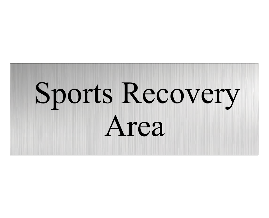 Sports Recovery Area Wall Door Sign