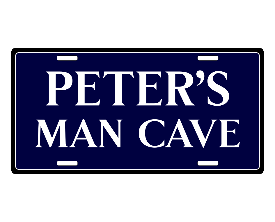 Personalised Man Cave USA Novelty Licence Plate