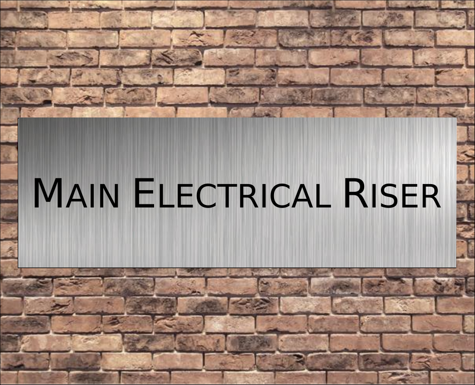 Main Electrical Riser Sign