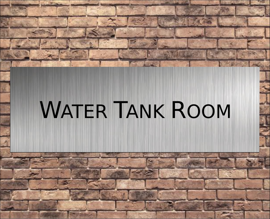 Water Tank Room Sign