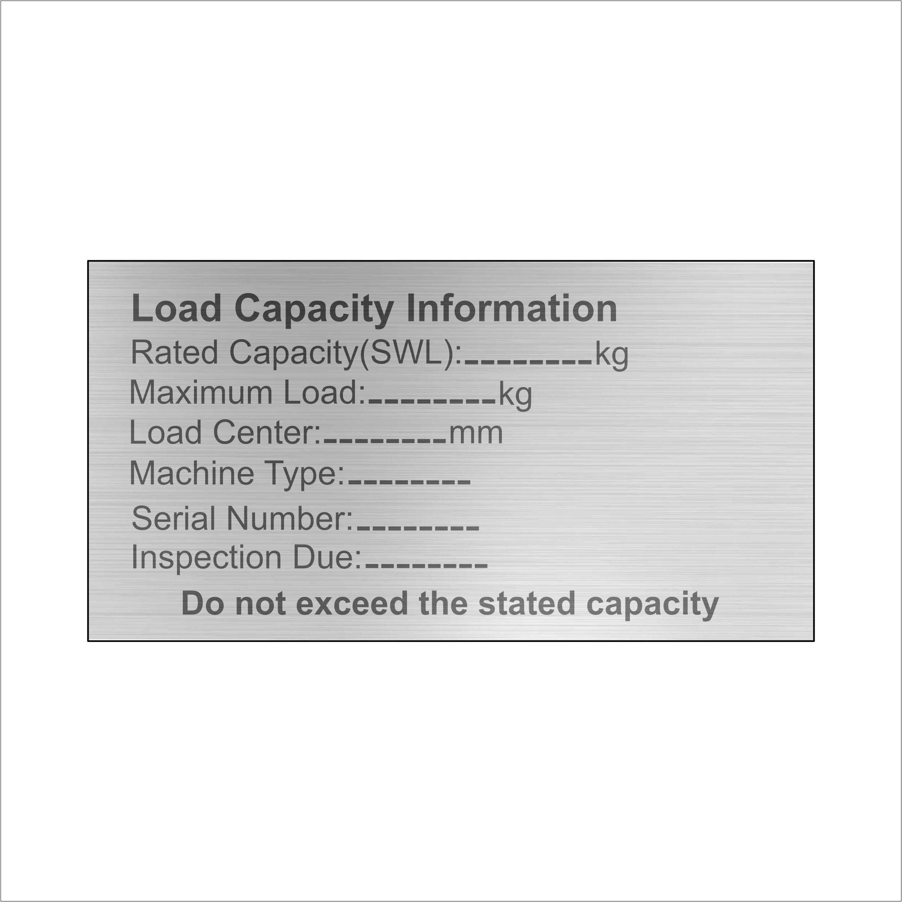 Load Capacity Information