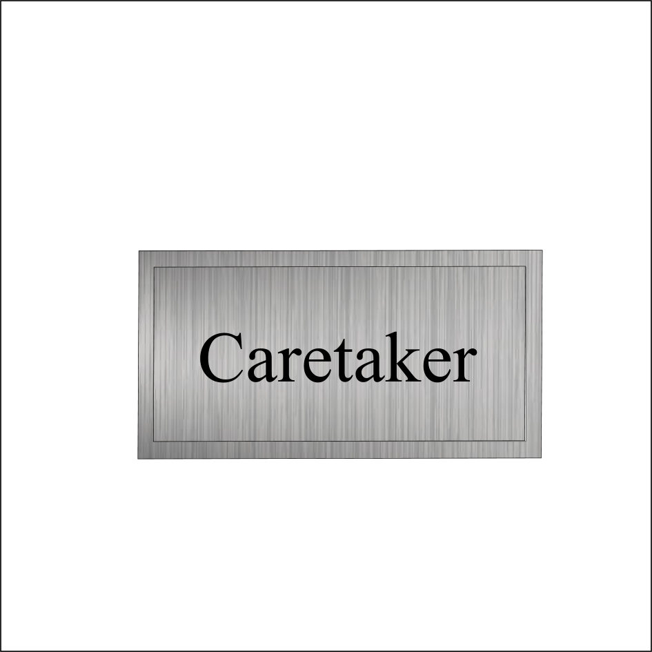 Caretaker Door Signs