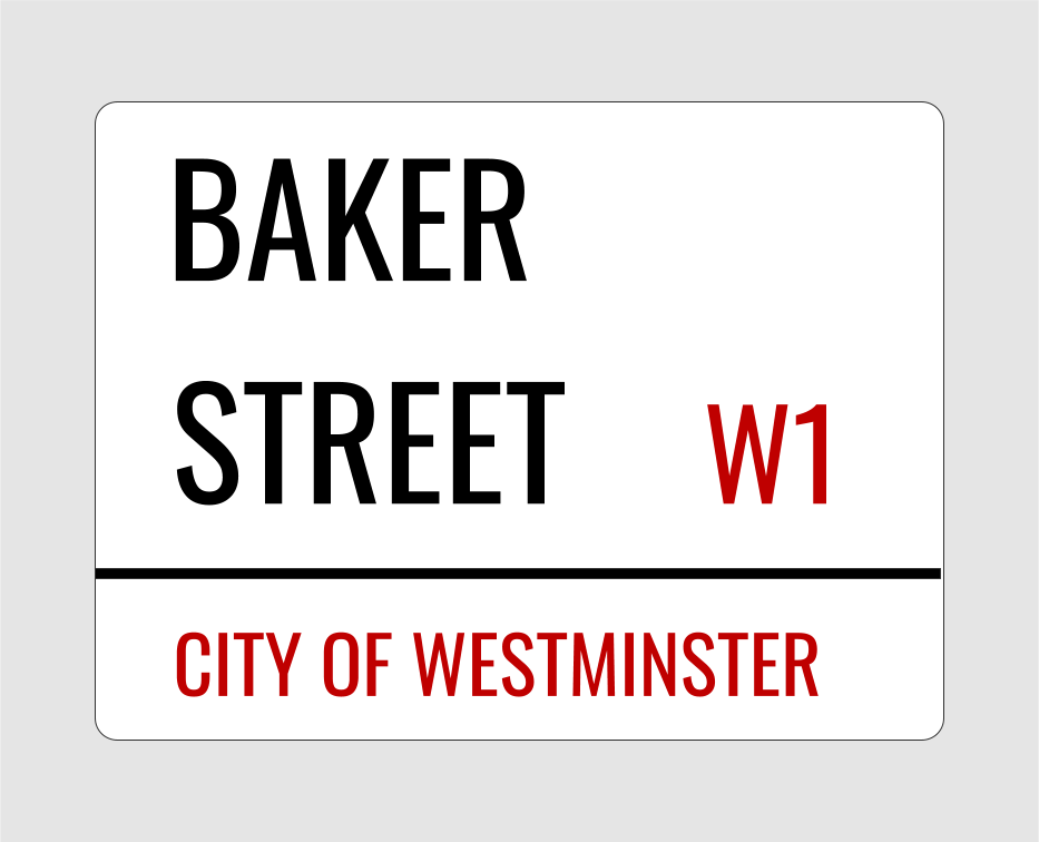 Baker Street Name Sign