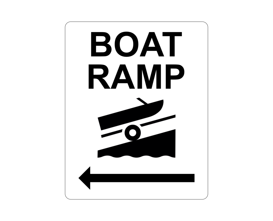 Chromaluxe Boat Ramp Signs for Fishing and Boating Clubs