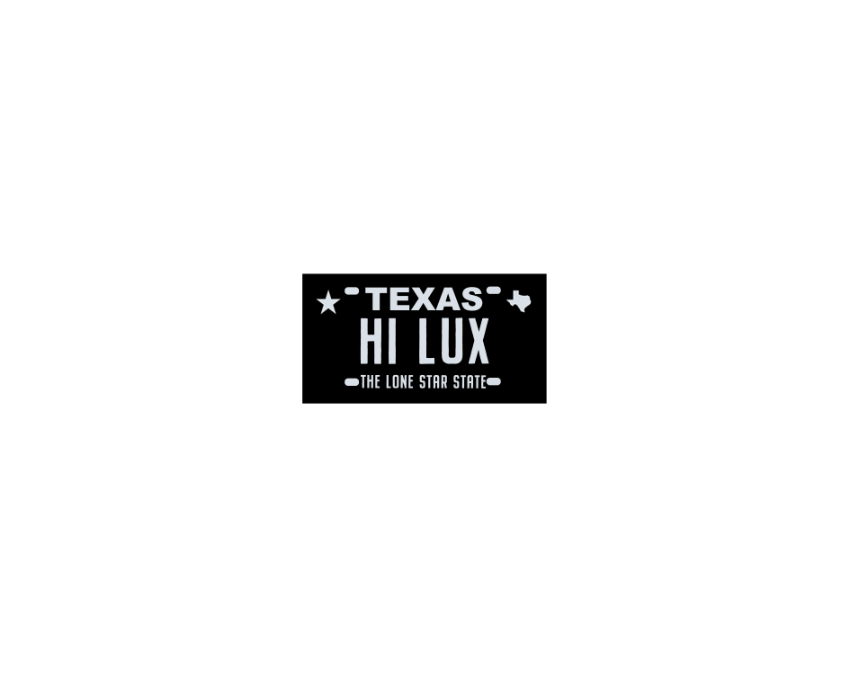 1:10 Scale USA Texas Licence Number Plates
