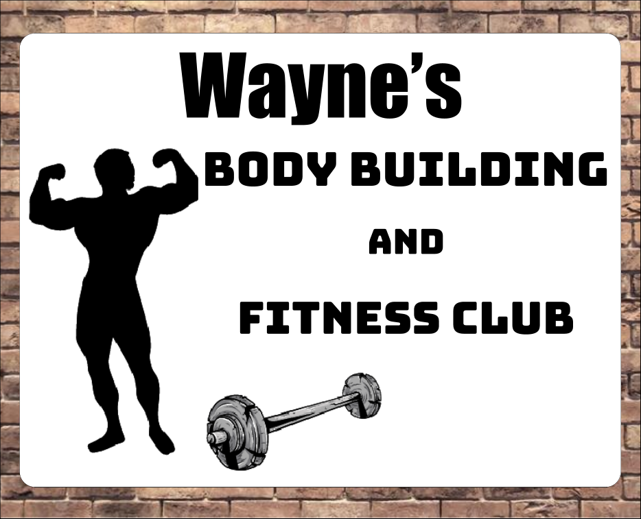 Personalised Body Building Gym Wall / Door Sign