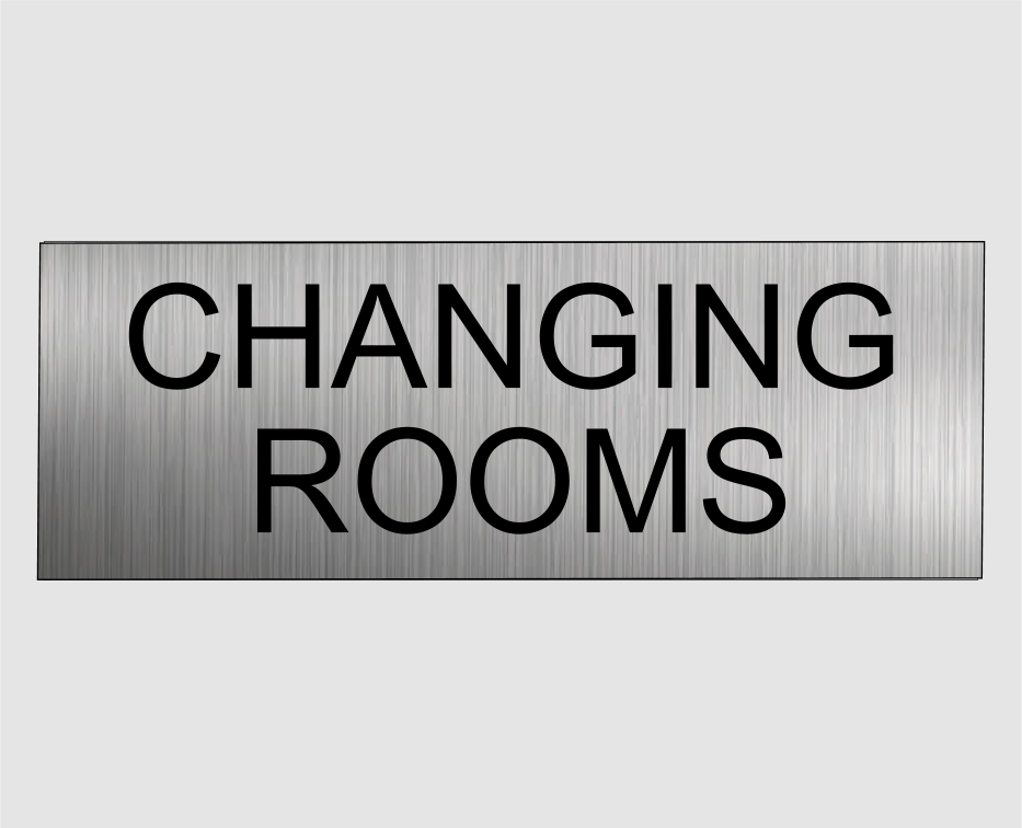Changing Room Wall And Door Signs