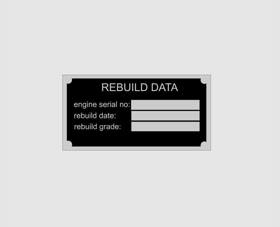 Rebuild Data Custom Identification Plate