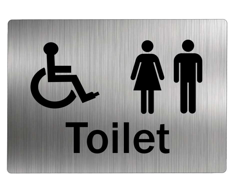 Handicap and Unisex Toilet Sign