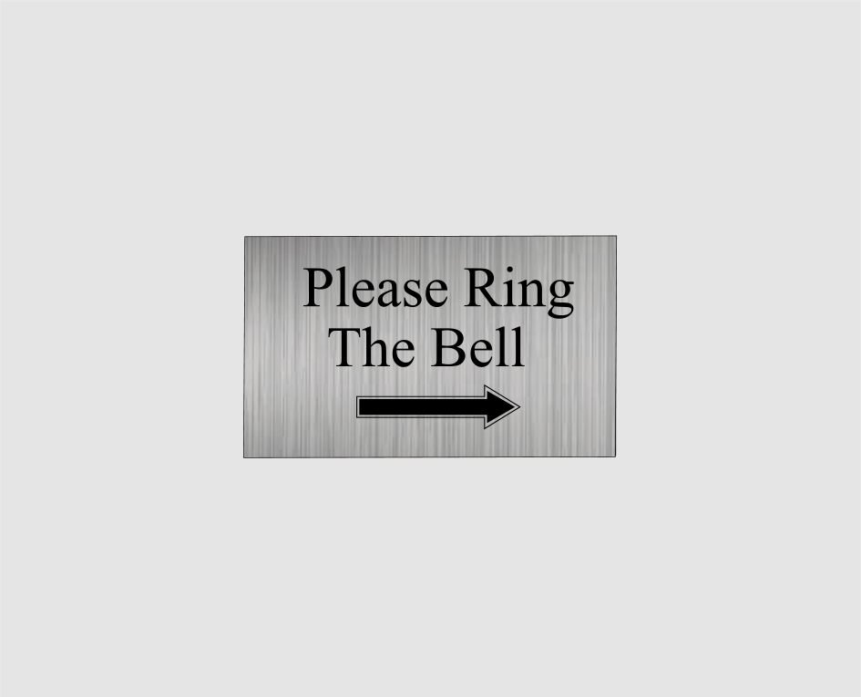 Please Ring The Bell Door Sign Left Arrow