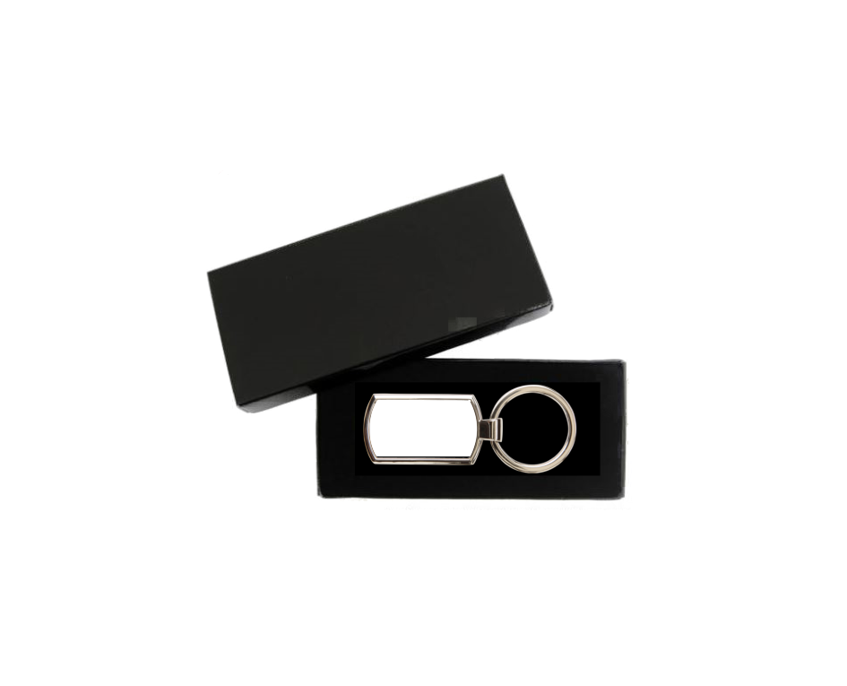 Union Jack Chrome Metal Key Ring With Presentation Box