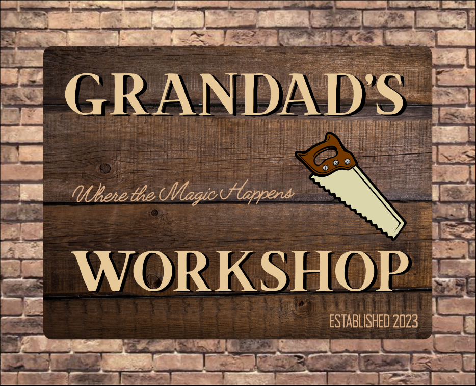 Grandad's Workshop Novelty Sign