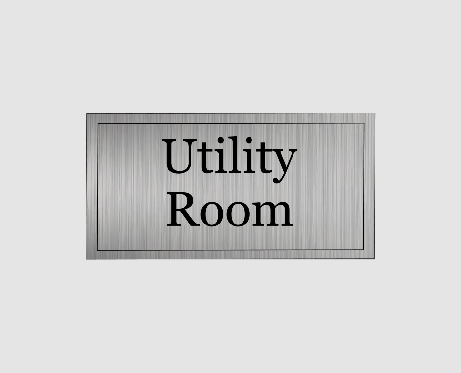 Utility Room Door Signs