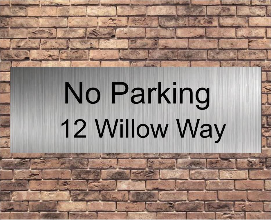Personalised No Parking Sign
