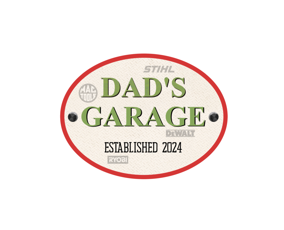 Dads Garage Plaque –  Fathers Day Gift – High Quality & Durable