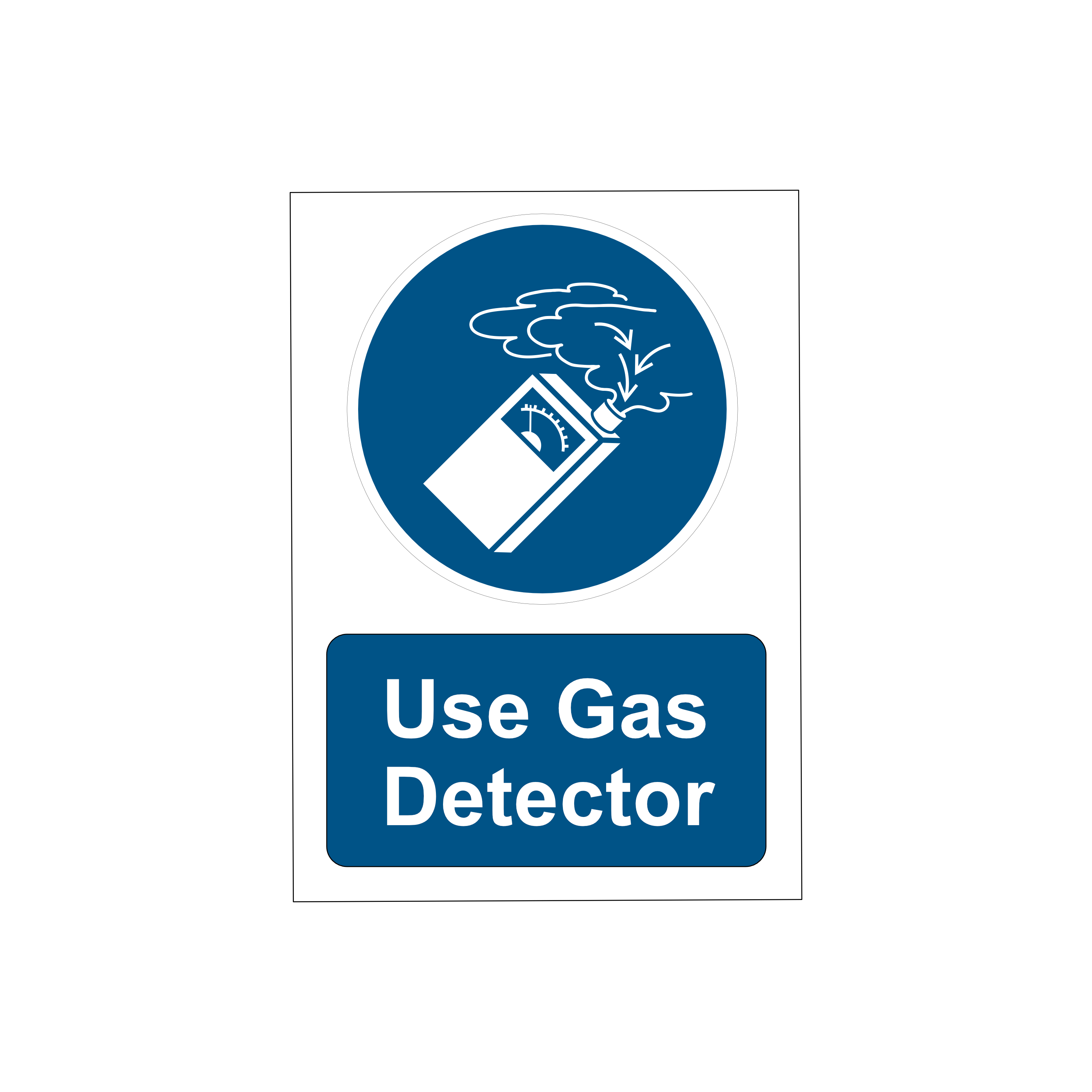 Use Gas Detector Sign