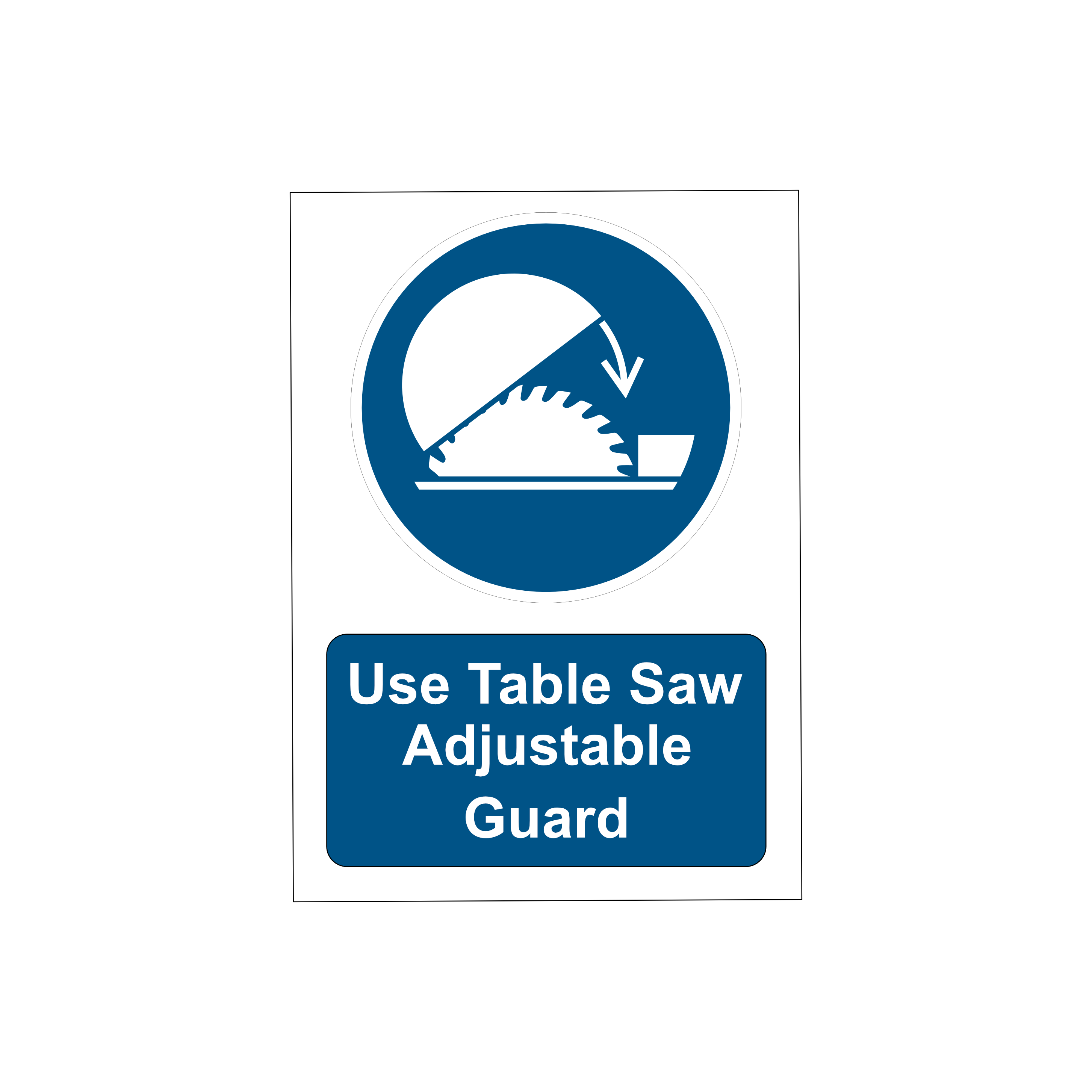 Use Table Saw Adjustable Guide Sign