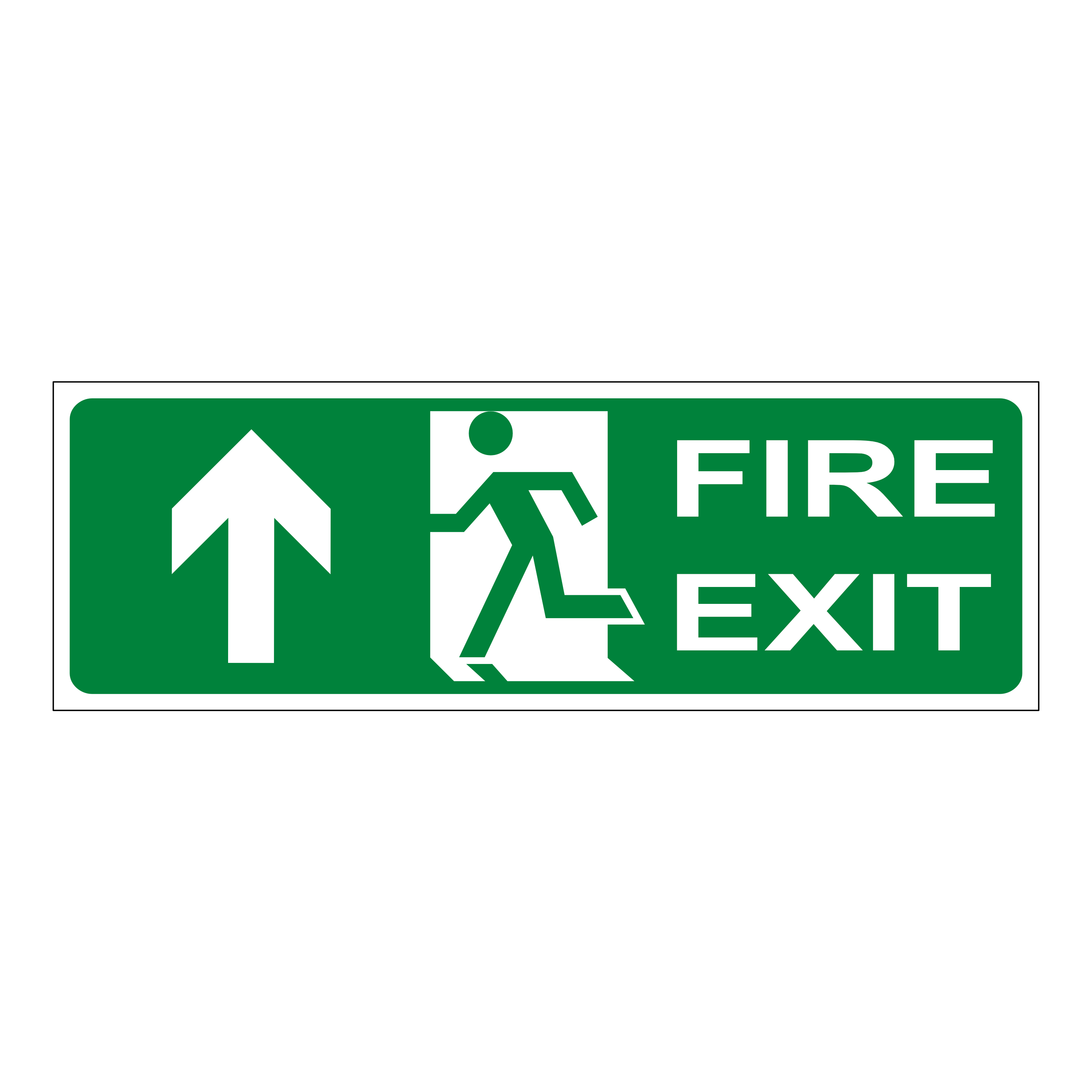 Premium Vinyl Fire Exit Signs