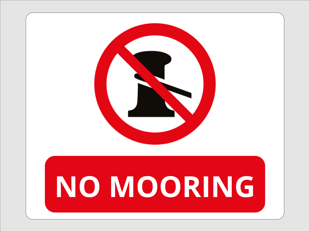No Mooring Sign