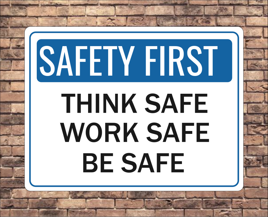 Safety First Aluminium Wall/Door Sign