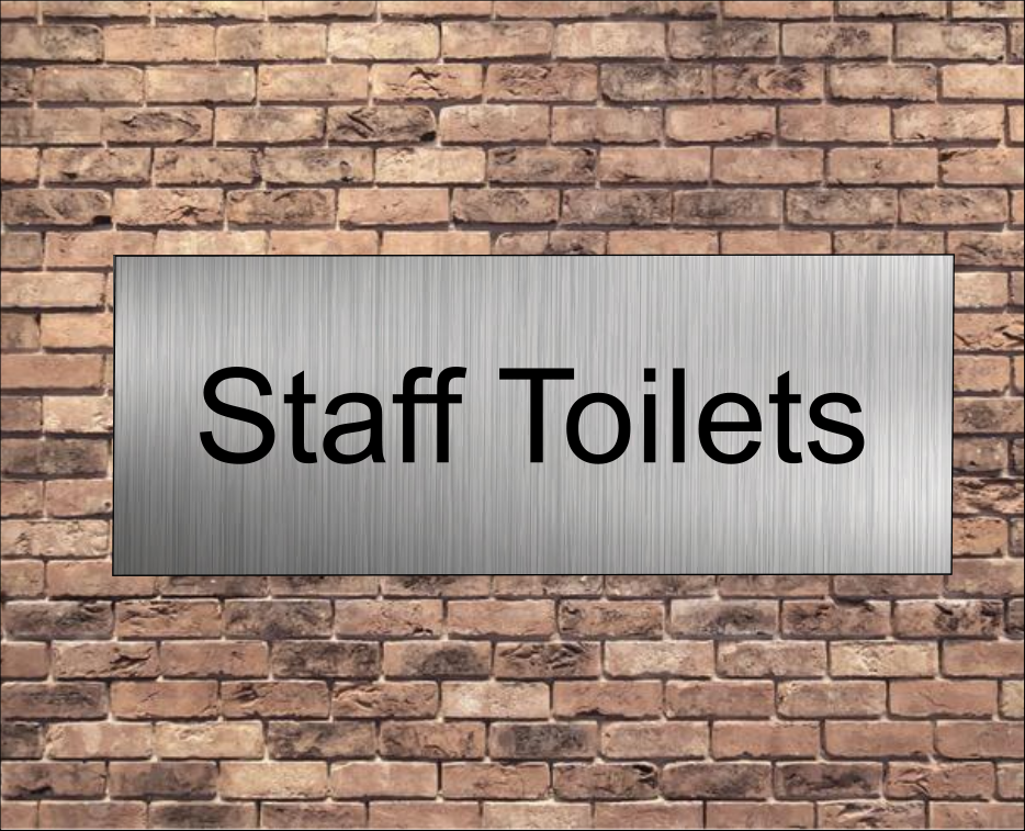 Staff Toilet Door Sign