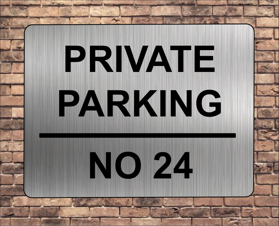 Private No Parking Sign