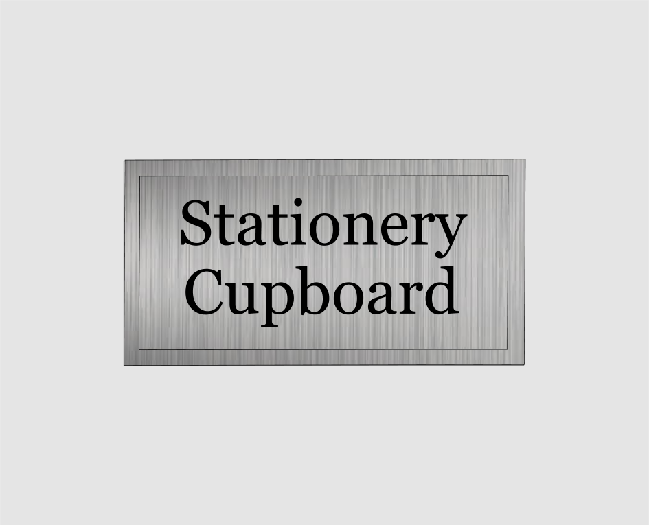 Stationary Cupboard Door Signs