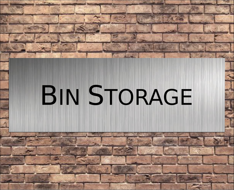 Bin Storage Sign