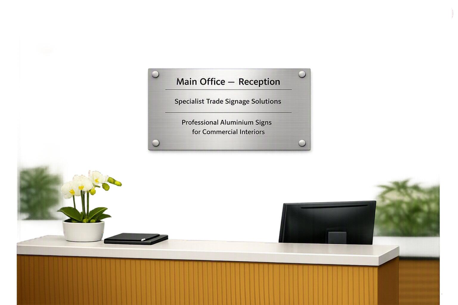 Brushed Aluminium Signage