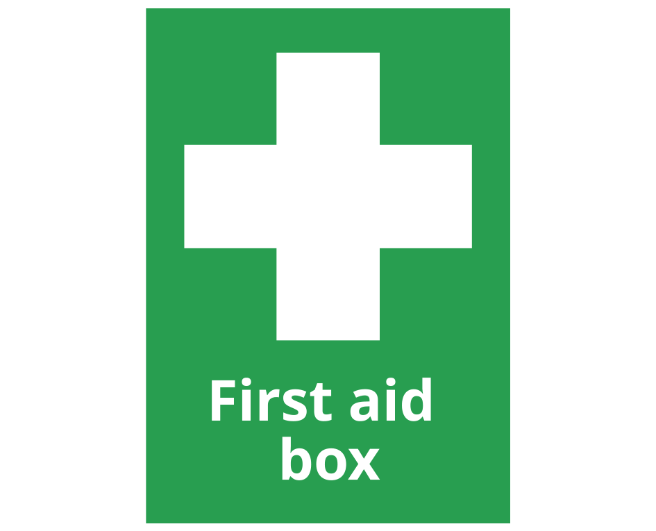 First Aid Box Aluminium Wall / Door Sign