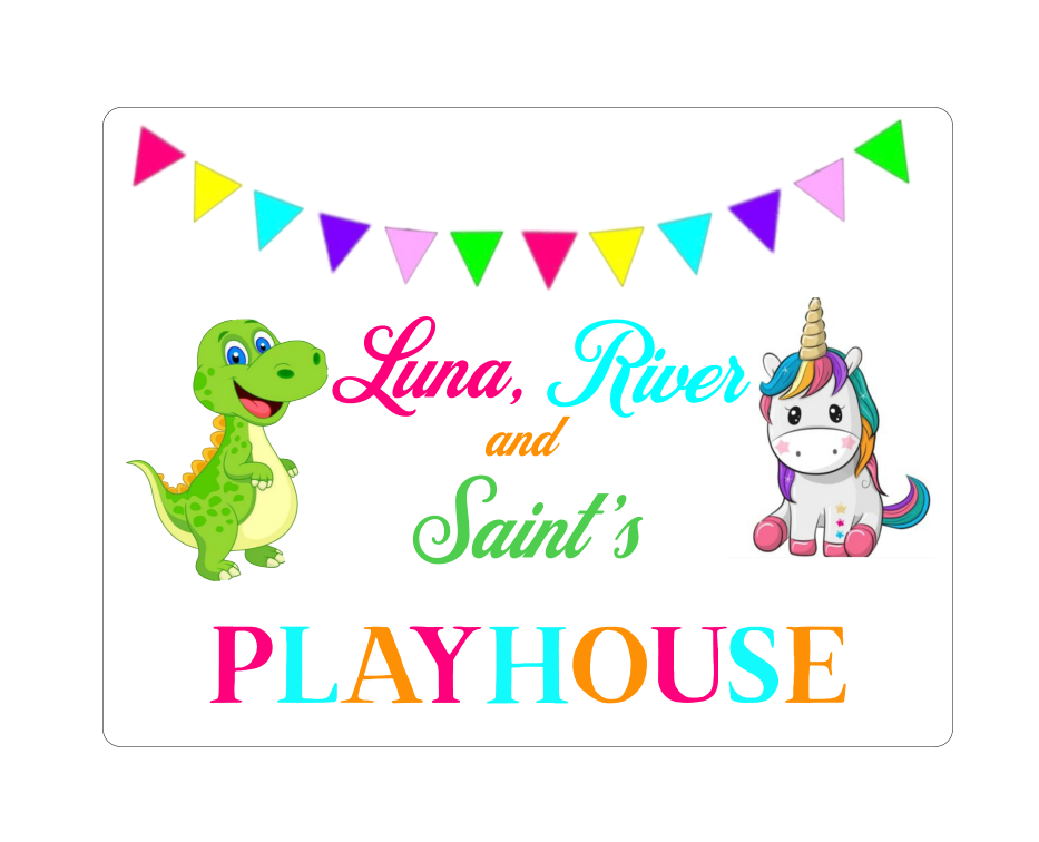 Personalised Kids Playhouse Sign