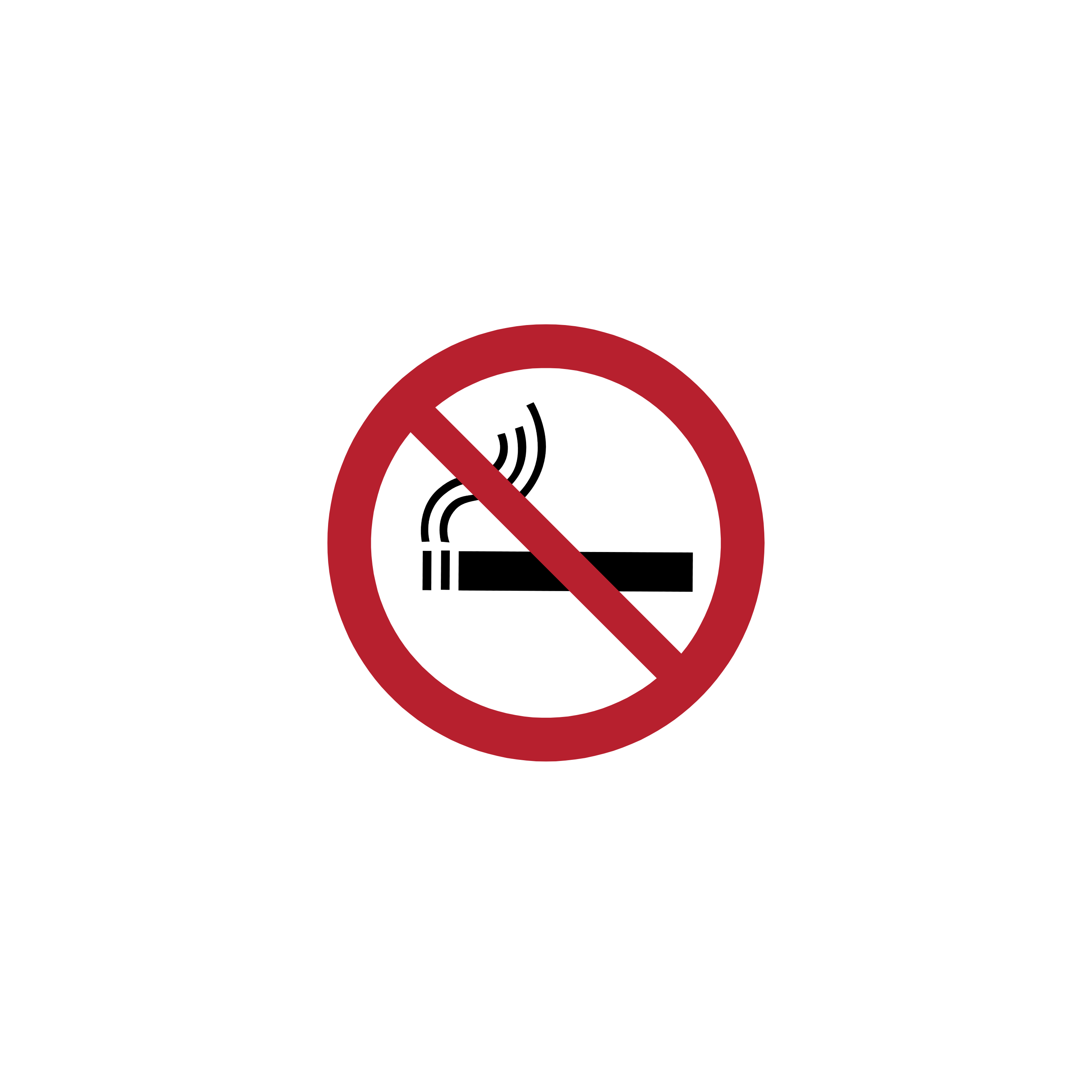 No Smoking Stickers for Vehicles x 9