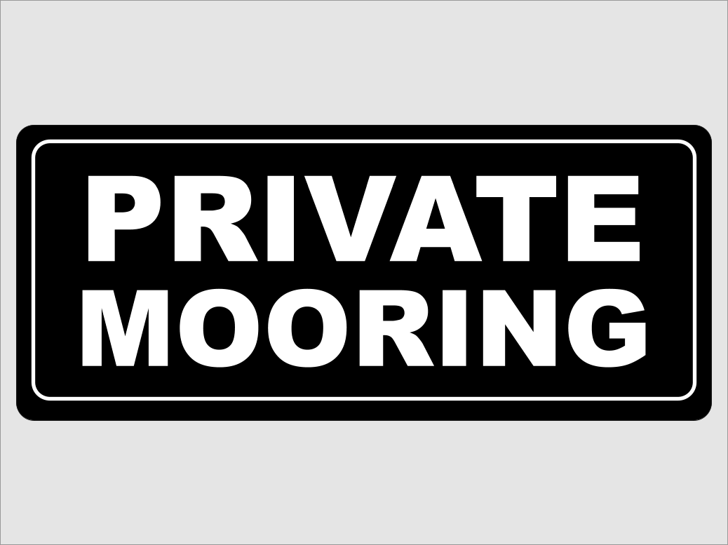 Private Mooring Sign