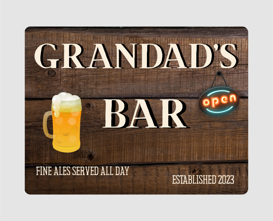 Grandads Bar Sign